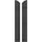 Ekena Millwork Americraft 2-Board (3 Batten) Wood Joined Board-n-Batten Shutters w/Ellipt Top, ARW401BE207X77SMH, PR ARW401BE207X77SMH - alternate 1